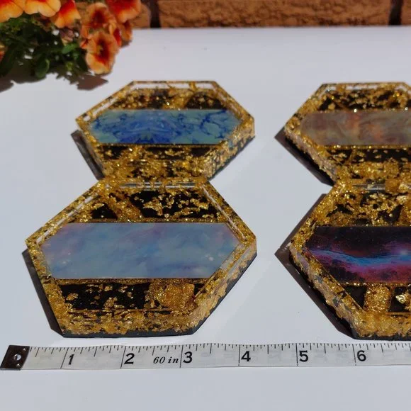 Space/Galaxy 4 Coaster Set - Picture 6 of 10